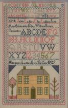 Replica hand made Margaret Ledden sampler and others,