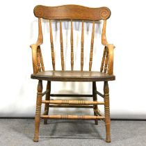 Ash spindle back elbow chair