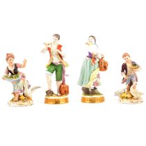 Collection of eight Germain porcelain figurines