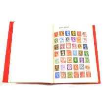 A collection of stamps in albums and books, 20th century.