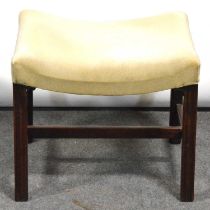George III style mahogany dressing table stool