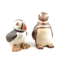 Tracy Elizabeth Wright/ Zoo Ceramics, two studio pottery bird sculptures