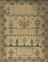 William IV needlework sampler,