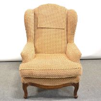 French style wing-back easy chair