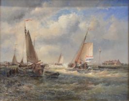 T Larson, A pair of Dutch marine scenes