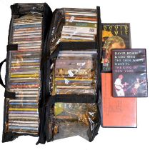 David Bowie CDs, two carry cases including The Platinum Collection