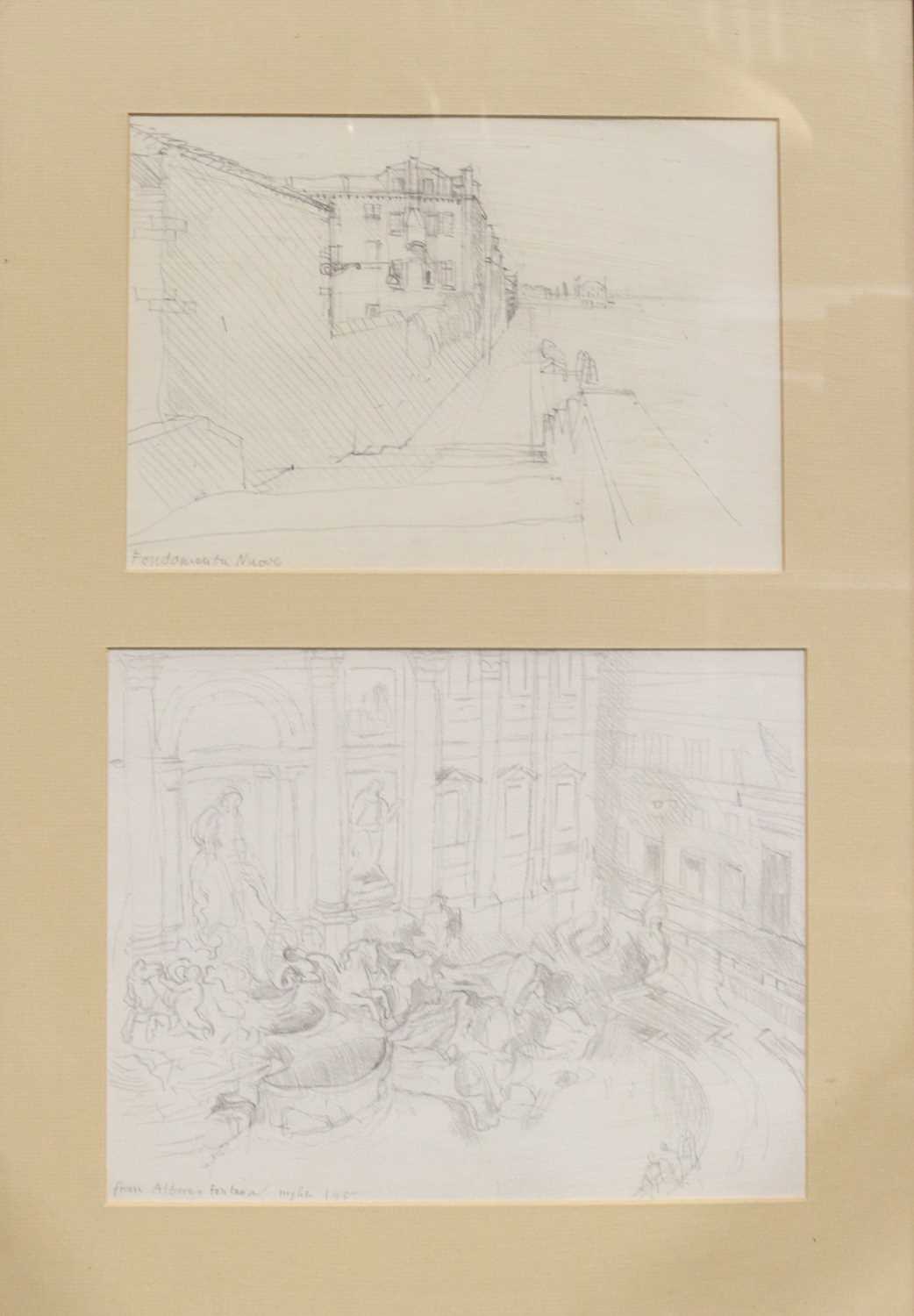 § John Aldridge, two pencil sketches,