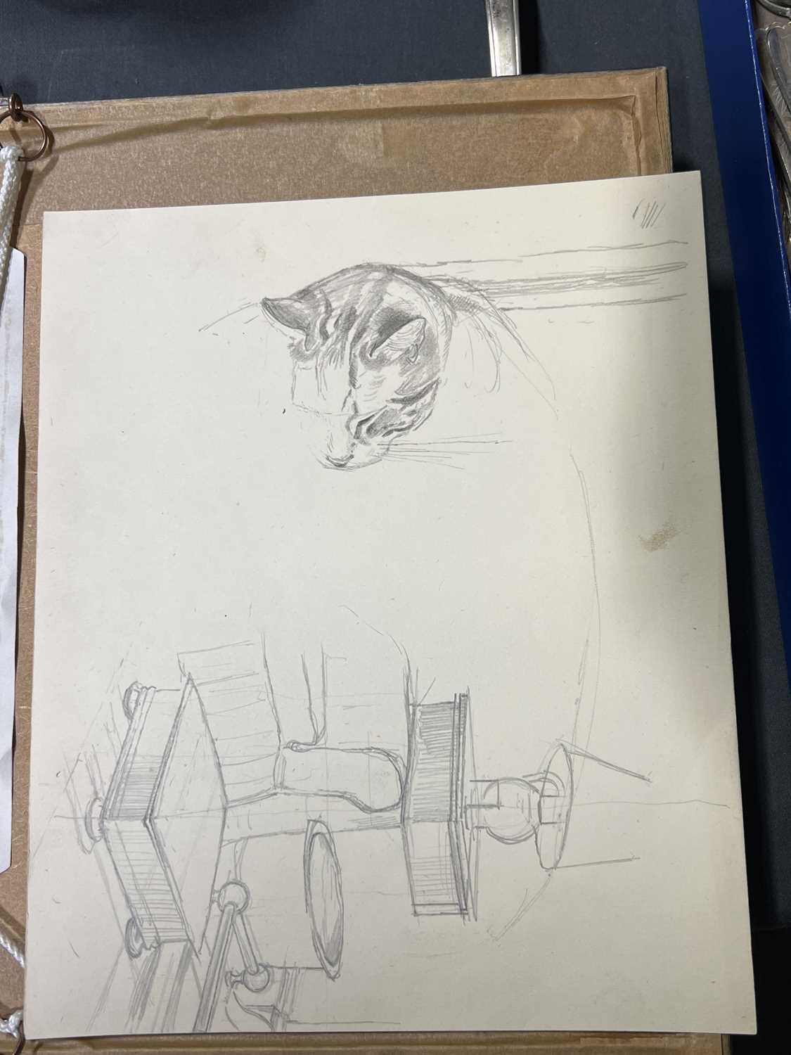 § John Aldridge, six pencil sketches, - Bild 5 aus 7