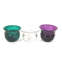 Three glass finger bowls