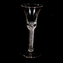 Wine glass, with multi-thread air-twist stem