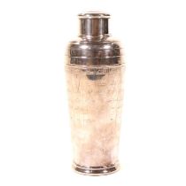 Silver plated cocktail shaker,