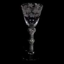 Wine glass, with multi-series air-twist stem