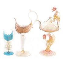 Three pieces of fine Murano glass