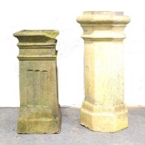 Two terracotta chimney pots
