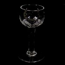 Wine glass, honeycomb moulded