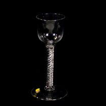 Wine glass, with multi-spiral air-twist stem