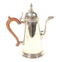 Silver coffee pot in the Queen Anne style,