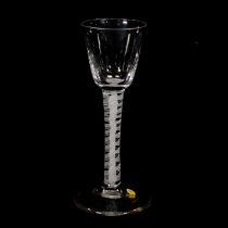 Wine glass, with double series opaque twist stem
