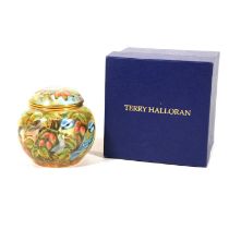 Terry Halloran, Worcester, porcelain lidded vase,