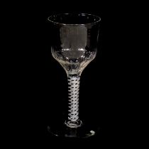 Large goblet, double series opaque twist stem