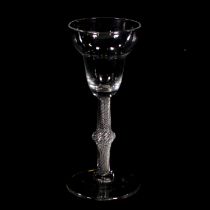 Wine glass, with air-twist stem
