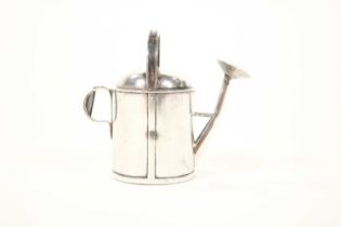 A novelty silver watering can scent atomiser, Thomas Johnson, London 1886.
