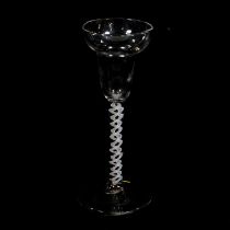 Wine glass, with opaque twist stem