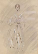 § Cecil Beaton, a fashion sketch.