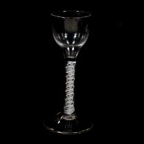 Wine glass, with double series opaque twist stem