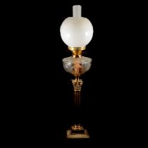 Edwardian oil lamp,
