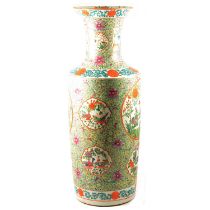 Large Chinese porcelain and polychrome floor standing vase