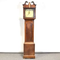 Oak longcase clock,