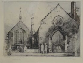 H W Keyte, St John's Hospital & Chapel, and other Northampton etchings and ephemera.