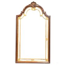 Mahogany and gilt framed wall mirror,