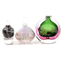 Three studio glass perfume bottles
