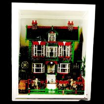Diorama of a Victorian house,