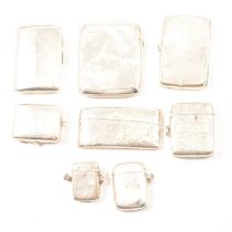 Small collection of silver cases,