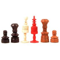 Three bone part chess sets, etc.,