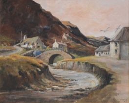 H G Walmsley, Glencoe, and another oil painting,