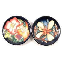 Siam Leeper for Moorcroft a Panache dish and Emma Bossons Golden Jubilee dish.