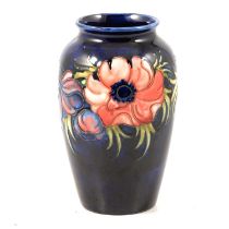 Moorcroft Pottery - an Anemone pattern vase.