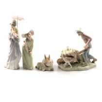 Eight Lladro figurines