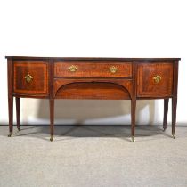 Victorian mahogany bowfront sideboard in the Georgian style,
