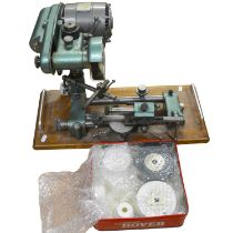Quorn tool and cutter grinder, with spare grinding pads.