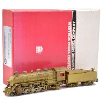 Westside models HO gauge steam locomotive and tender, brass model, boxed