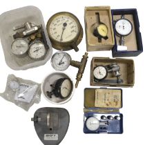 Dial gages and indicators, including Baty, Mercer, John Bull and others