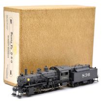 Sunset models HO gauge steam locomotive and tender, brass model, boxed