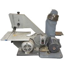 Powerline Bandsaw model K1, and a General Electric vertical band saw.