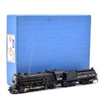 ALCO models HO gauge steam locomotive and tender, brass model, boxed