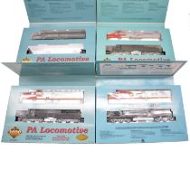 Four Proto 2000 HO diesel locomotives, boxed